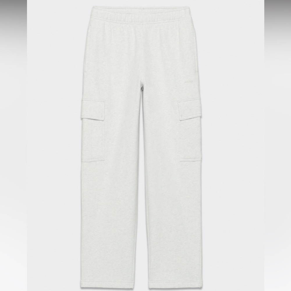 Heather cloud white TNA cargo sweats